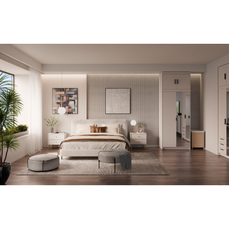 Szafa z nadstawką lustrem 90 cm TRINO beżowa